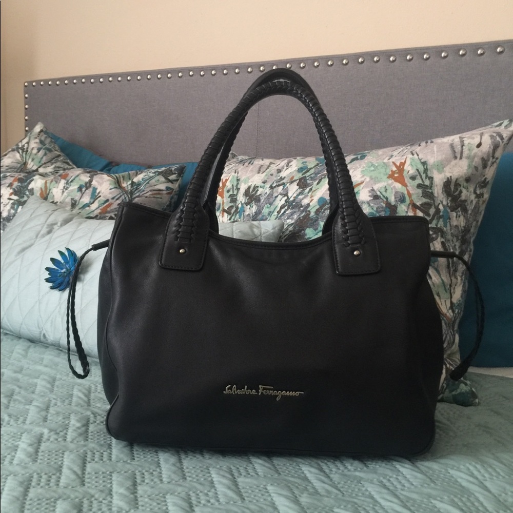 Auth. Salvatore Ferragamo Tote Handbag